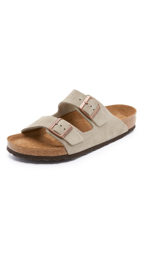 

Сандалии Birkenstock Soft Arizona Suede, серо-коричневый