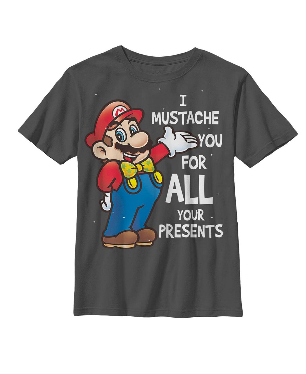 

Детская футболка Christmas Mario Mustache For Presents для мальчика Nintendo