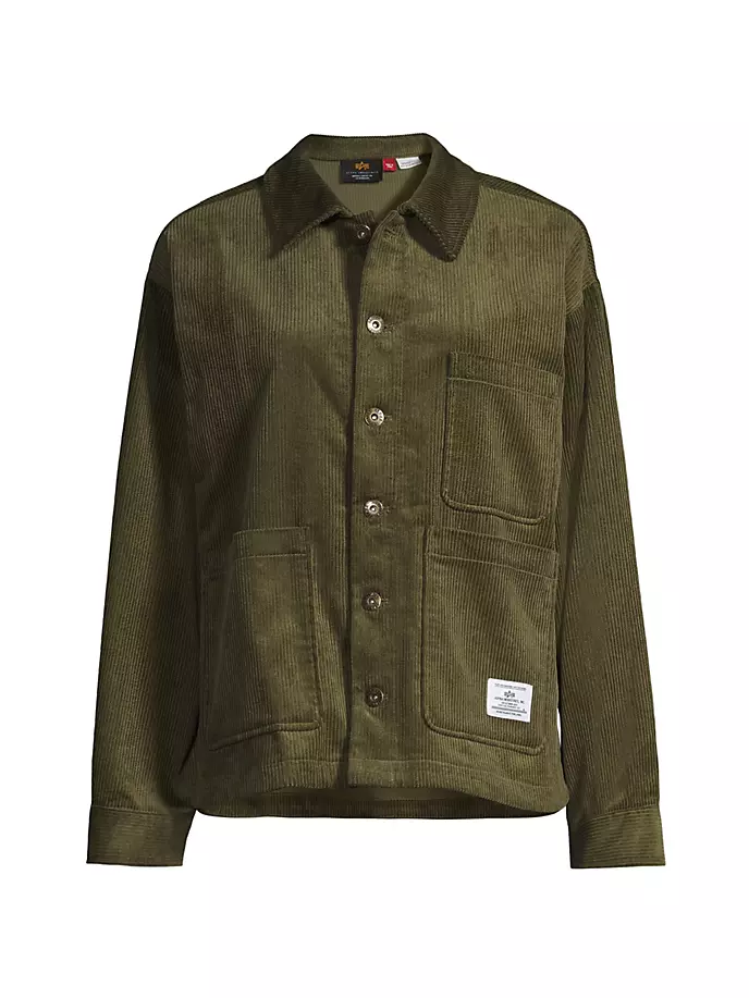 

Вельветовое пальто для работы Alpha Industries, цвет og green