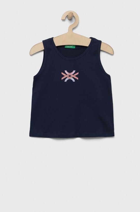 

Детский хлопковый топ United Colors of Benetton, темно-синий