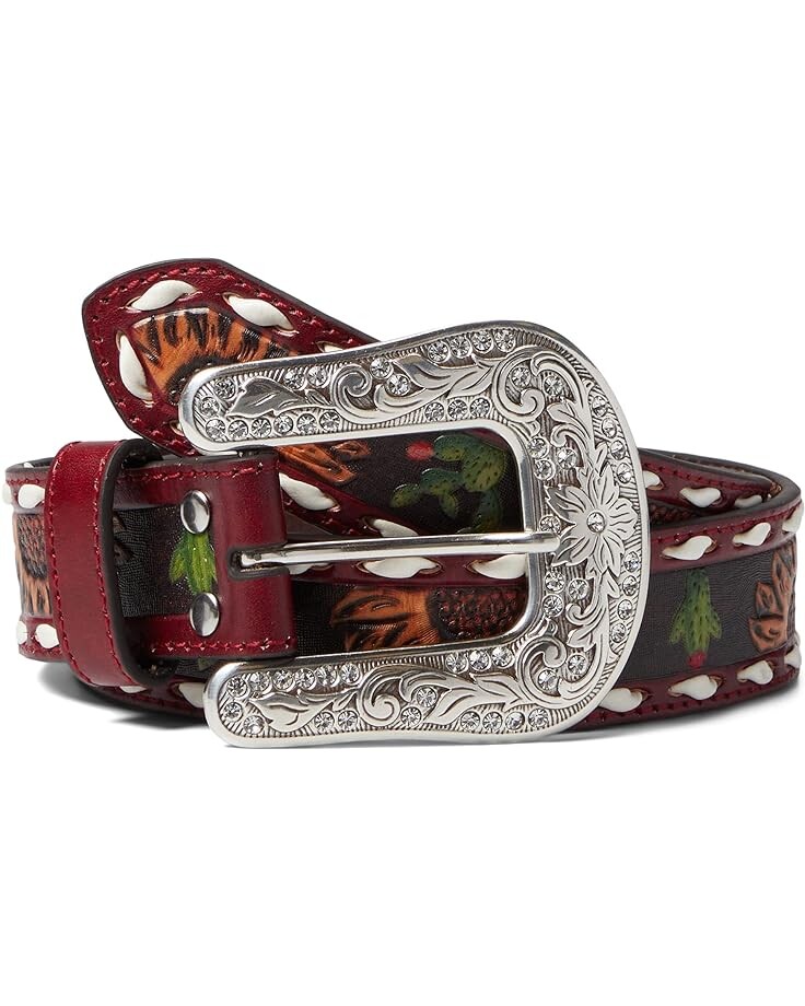 

Ремень M&F Western Angel Ranch Sunflower Cactus Buck Lace, красный