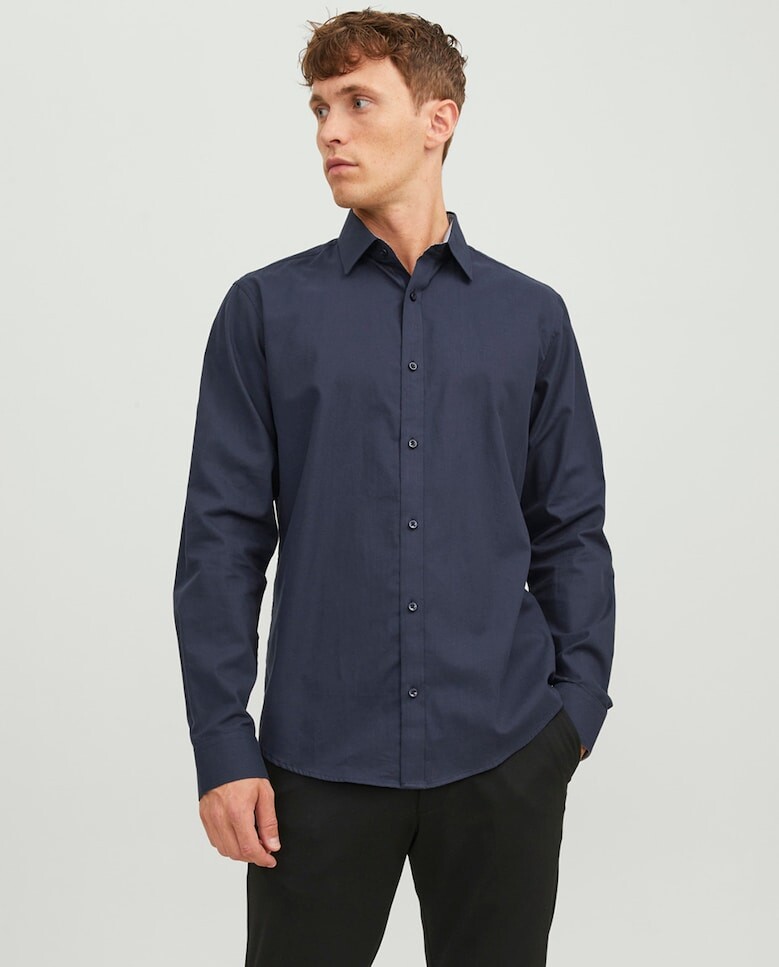 

Мужская оксфордская рубашка Jack & Jones, темно-синий