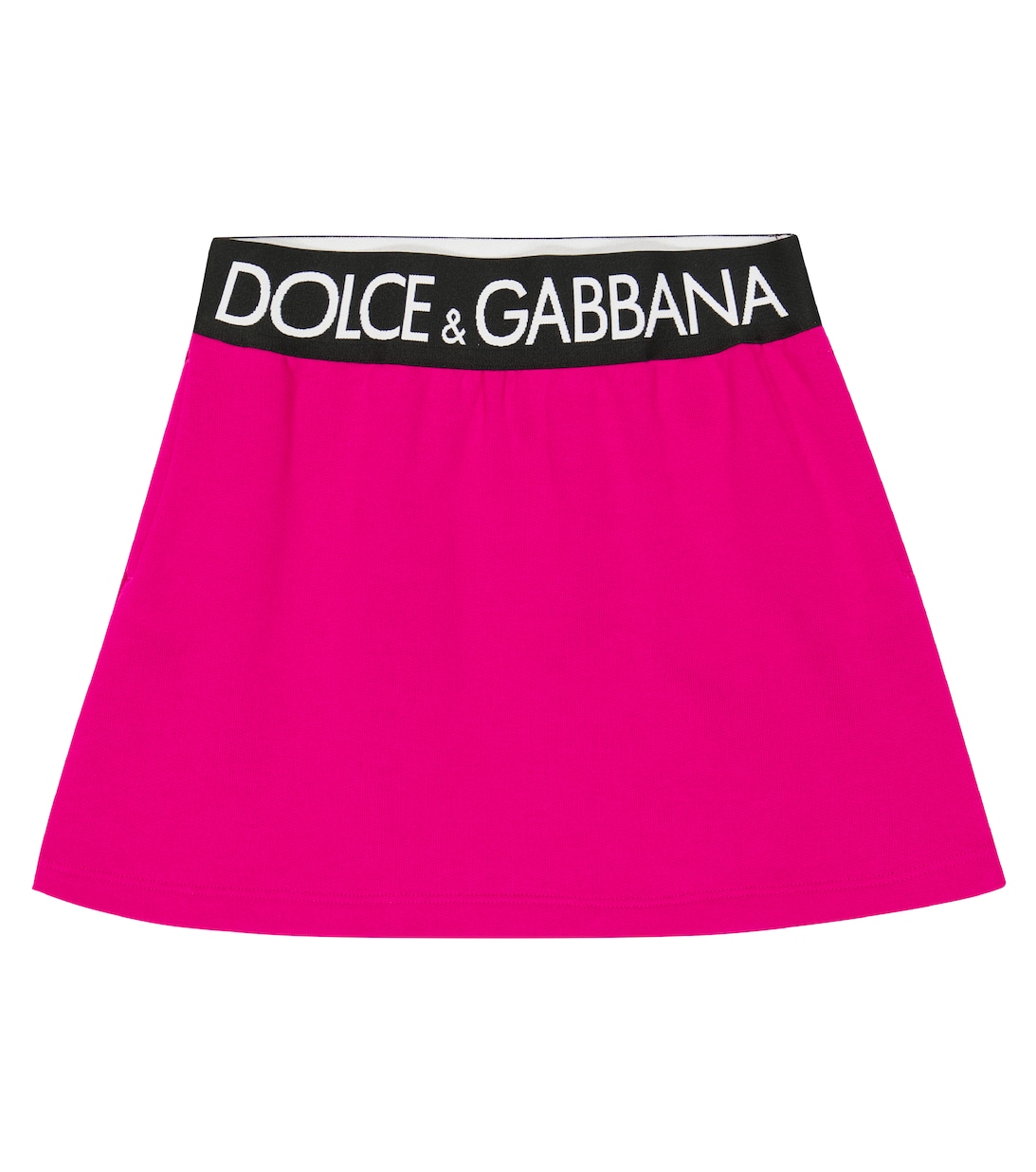 Юбка из хлопка с логотипом Dolce&Gabbana, розовый толстовка из хлопка с логотипом dolce