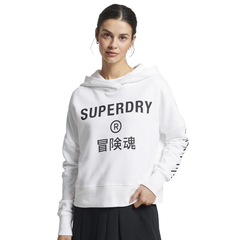 

Худи Superdry Code Core Sport Crop Box, белый