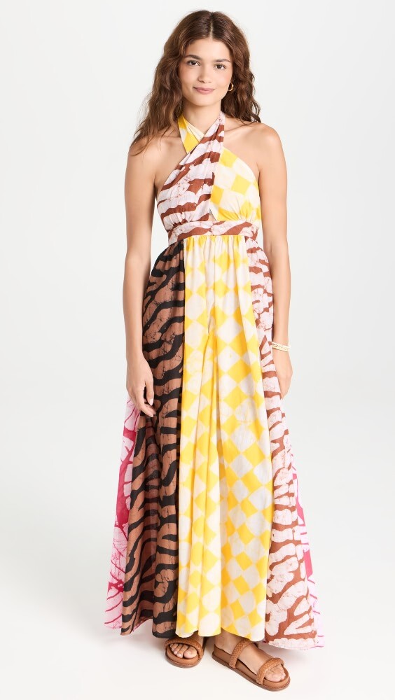 

Платье Studio 189 Hand-Batik Cotton Voile Halter, разноцветный
