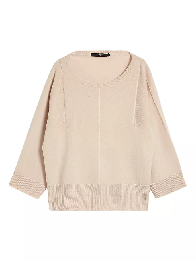 

Кашемировый свитер с вырезом лодочкой Weekend Max Mara, бежевый
