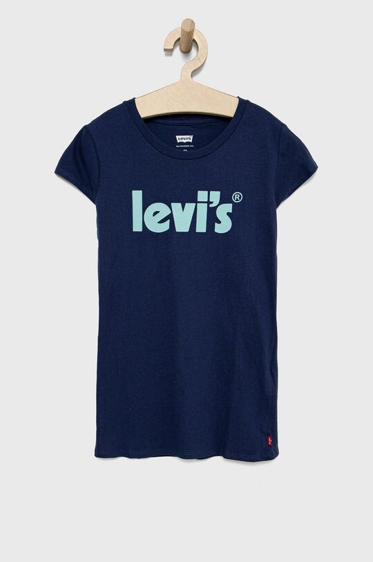 

Детская хлопковая футболка Levi's, темно-синий