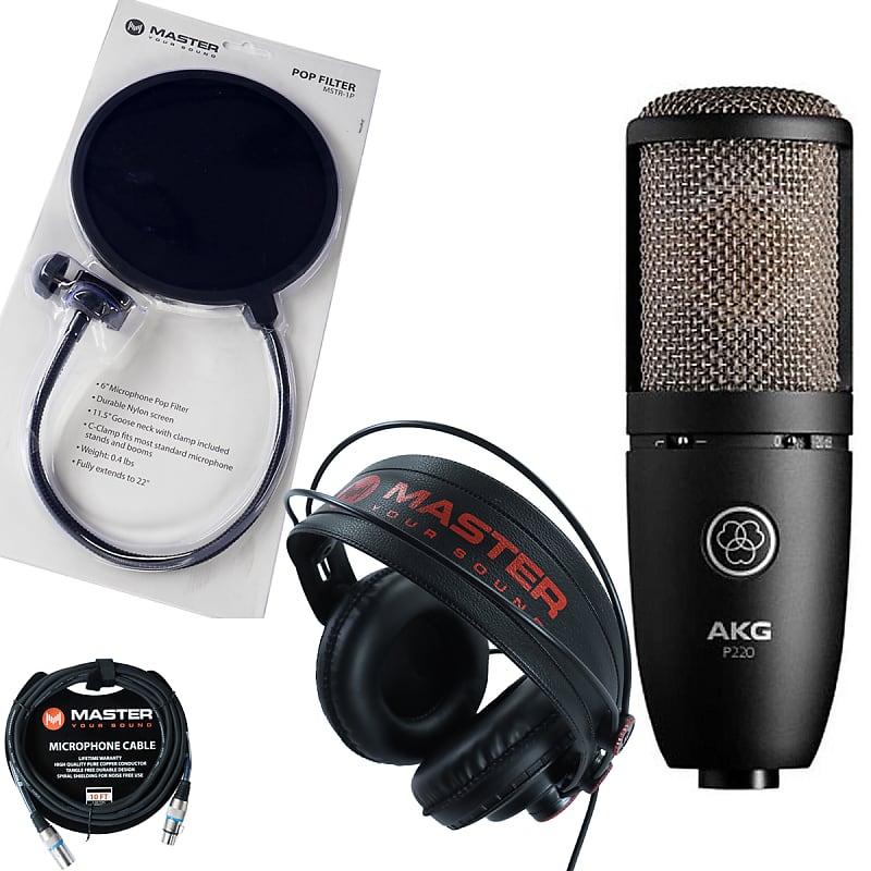 Конденсаторный микрофон AKG P220 lewitt mtp740cm вокальный конденсаторный микрофон с большой диафрагмой