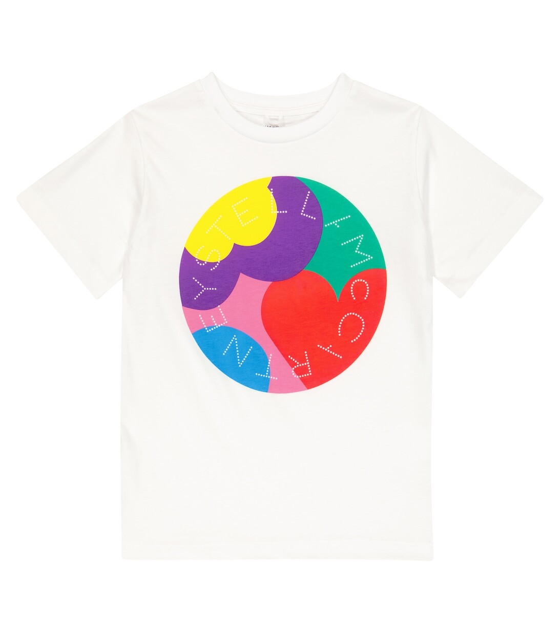 

Футболка из хлопкового джерси с принтом Stella McCartney Kids, белый