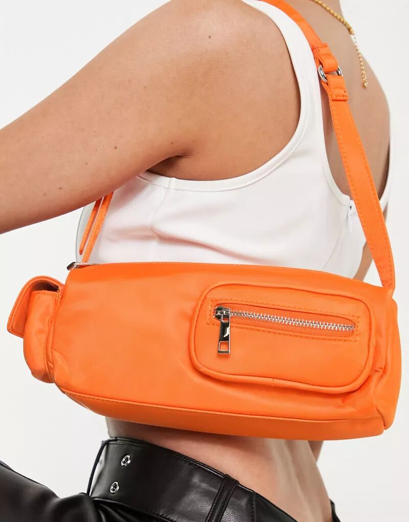 Оранжевая нейлоновая сумка на плечо Public Desire The Fest public