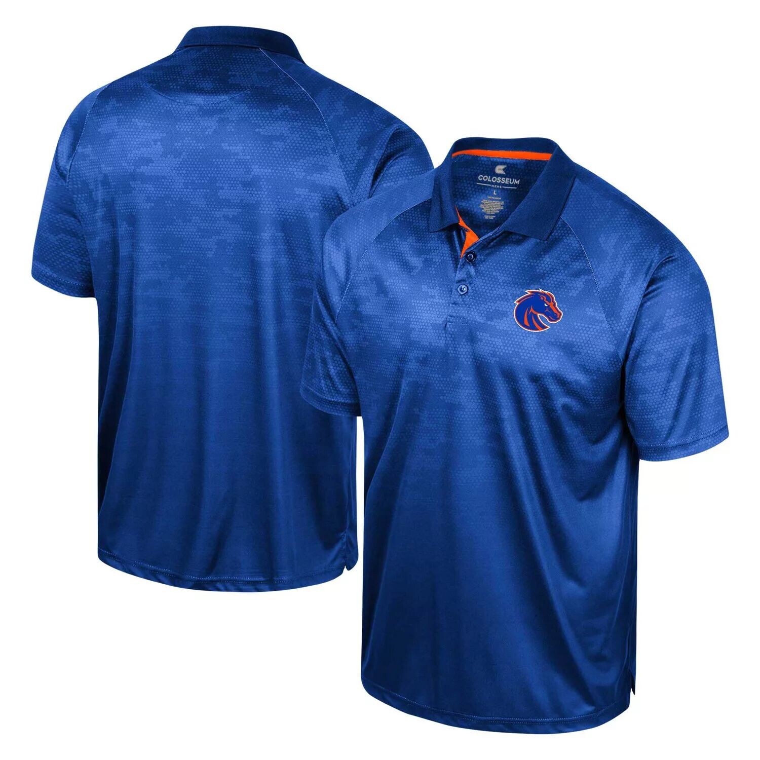 

Мужская рубашка-поло реглан Colosseum Royal Boise State Broncos Honeycomb