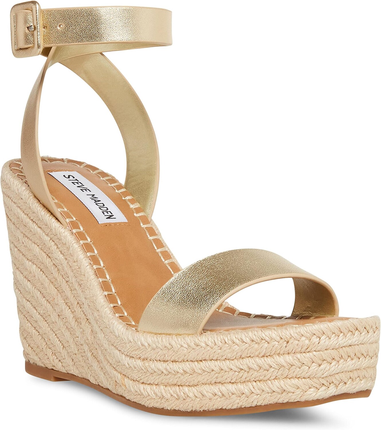 

Босоножки Upstage Wedge Sandal Steve Madden, цвет Gold Leather