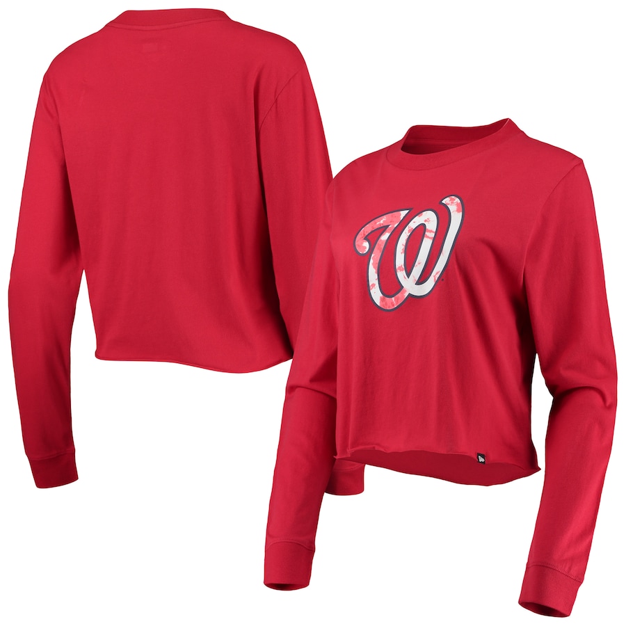 

Футболка с длинным рукавом New Era Washington Nationals, красный