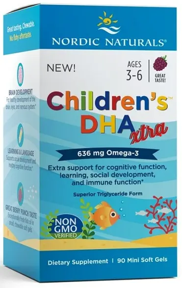 

Nordic Naturals Childrens DHA Xtra 636 Mg Berry Punch омега 3-6-9 для детей, 90 шт.