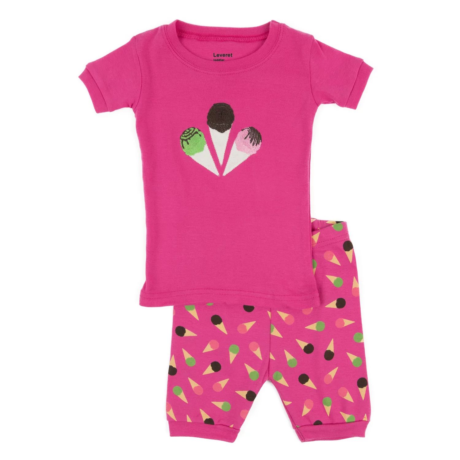 Kid leveret. Girls Kids Pajama shorts Set.