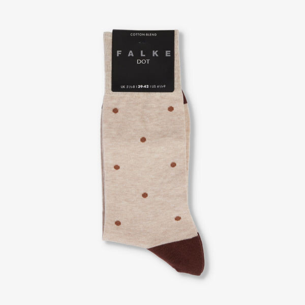 

Носки из смесового хлопка с фирменной подошвой в горошек Falke, коричневый