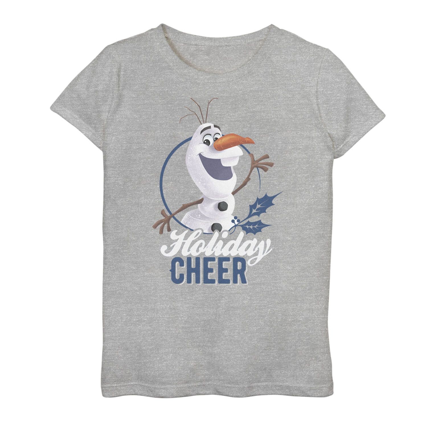 

Футболка с круглым логотипом Disney's Frozen Olaf для девочек 7–16 лет с графическим рисунком Holiday Cheer Licensed Character
