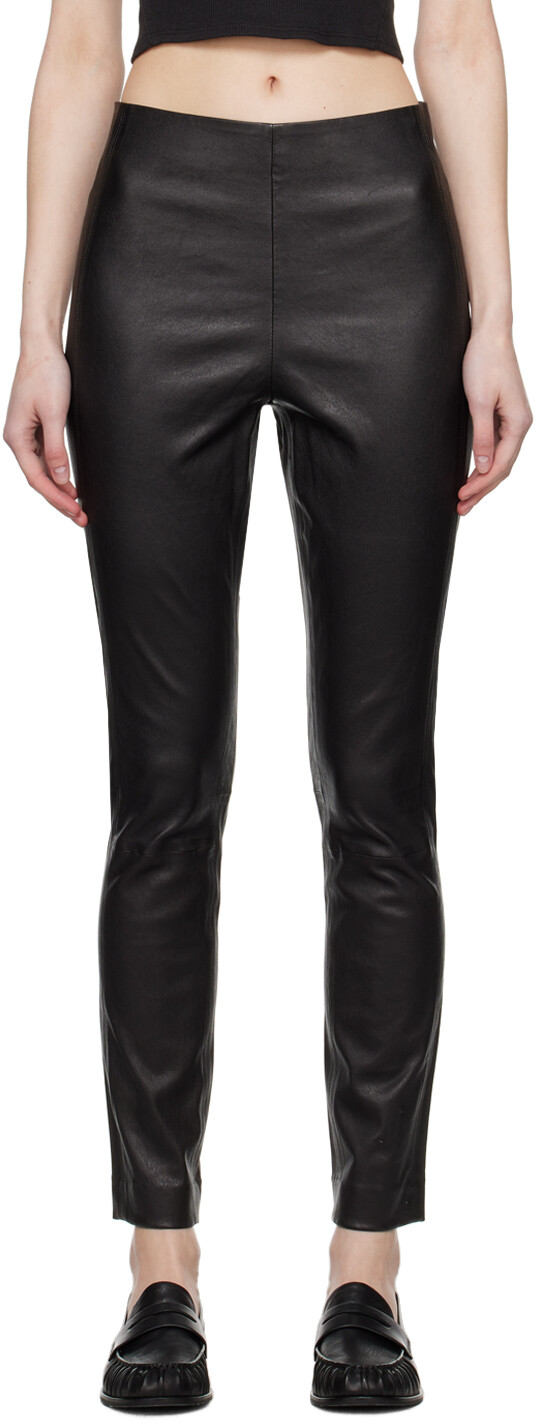 

Черные кожаные брюки rag &bone Simone rag & bone, Черный