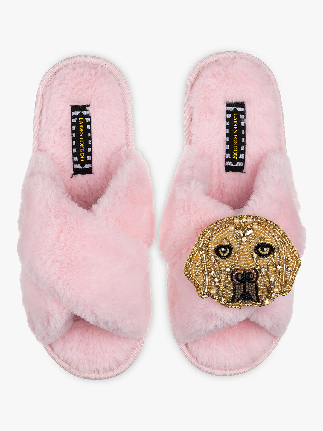 

Тапочки Laines London Classic Skip Dog, розовые