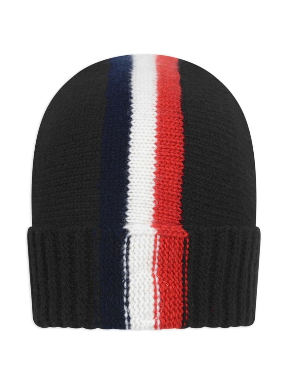 

Moncler Enfant шерстяная шапка бини в полоску, черный