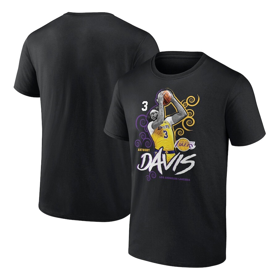 

Футболка с именем и номером Fanatics Branded Los Angeles Lakers, черный