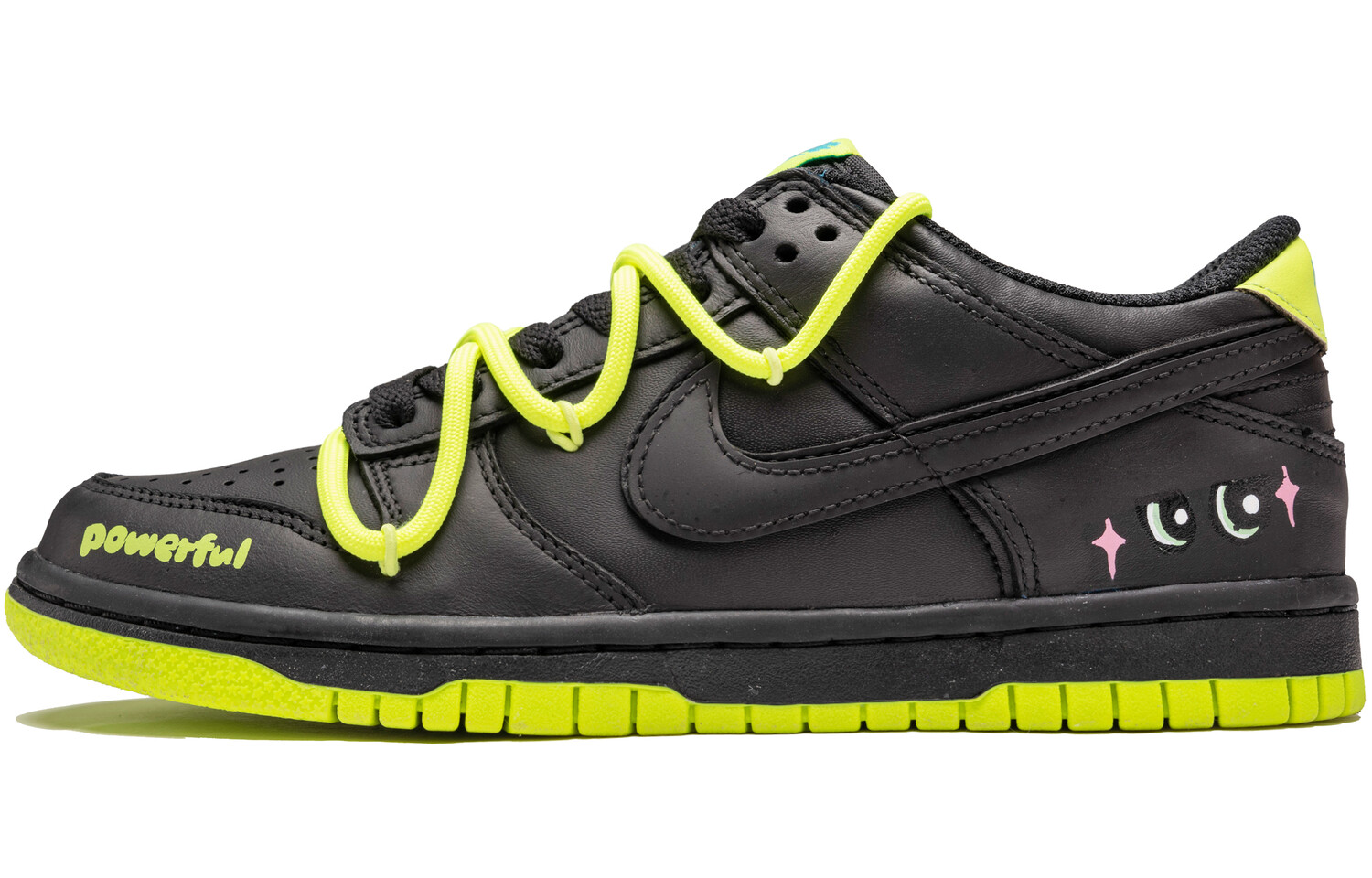 

Кроссовки Nike Dunk Skateboarding Shoes Women's Low-top Green/black, черный
