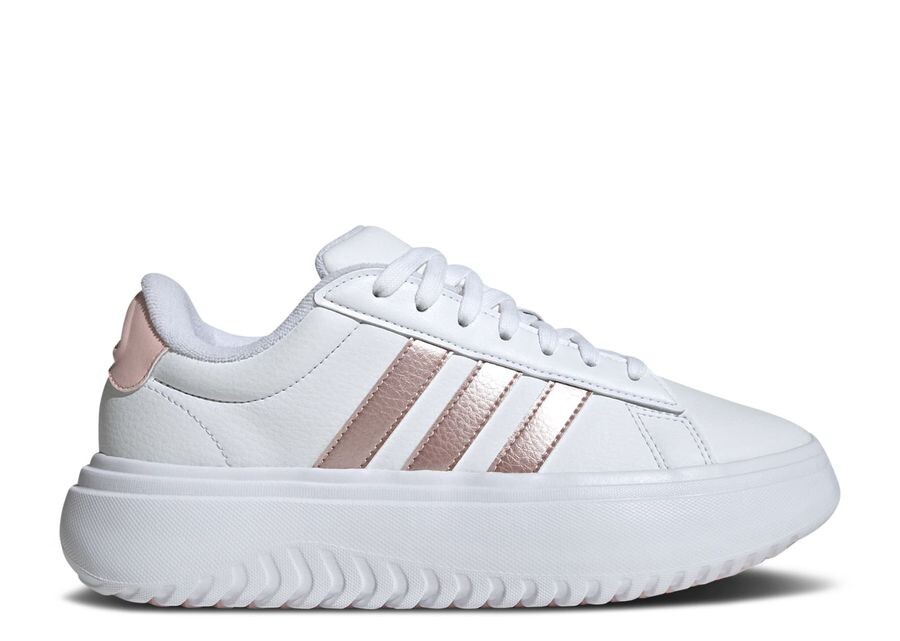 

Кроссовки adidas Wmns Grand Court Platform, цвет White Sandy Pink Metallic