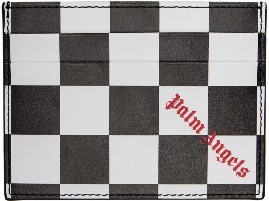 

Черно-белая визитница Damier Palm Angels