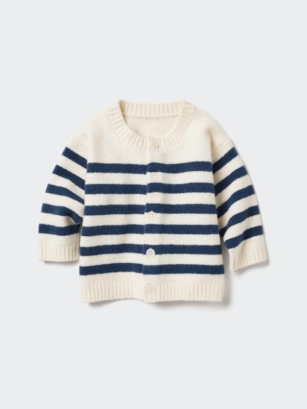

Кардиган из пряжи-суфле в полоску Uniqlo, белый
