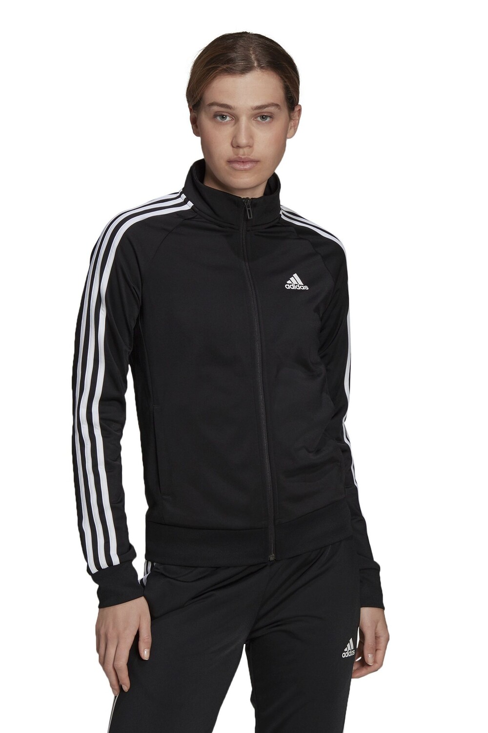 

Тонкий спортивный топ с 3 полосками Primegreen Essentials Warm-Up adidas, черный