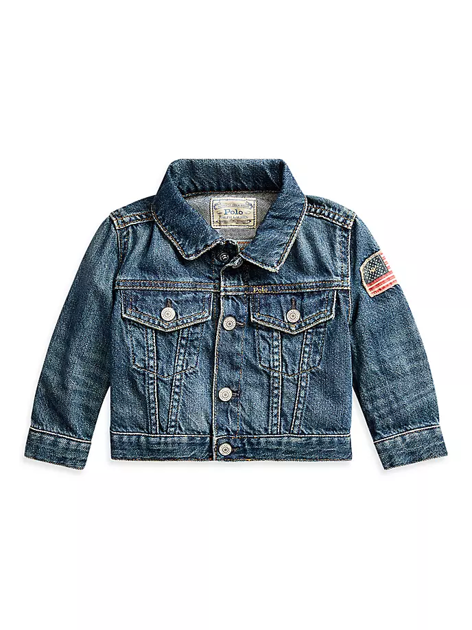 

Джинсовая куртка дальнобойщика для маленьких мальчиков Polo Ralph Lauren, цвет inwood