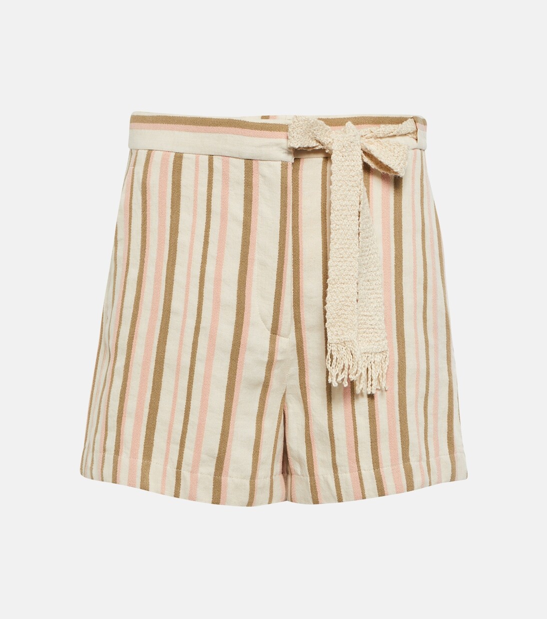

Полосатые шорты из смеси льна и хлопка LORO PIANA, разноцветный