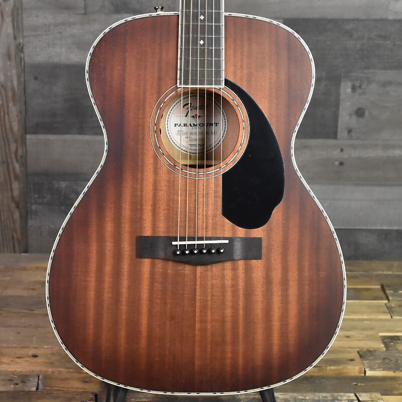 

Акустическая гитара Fender PO-220E Orchestra All Mahogany - Aged Cognac Burst with Hard Shell case