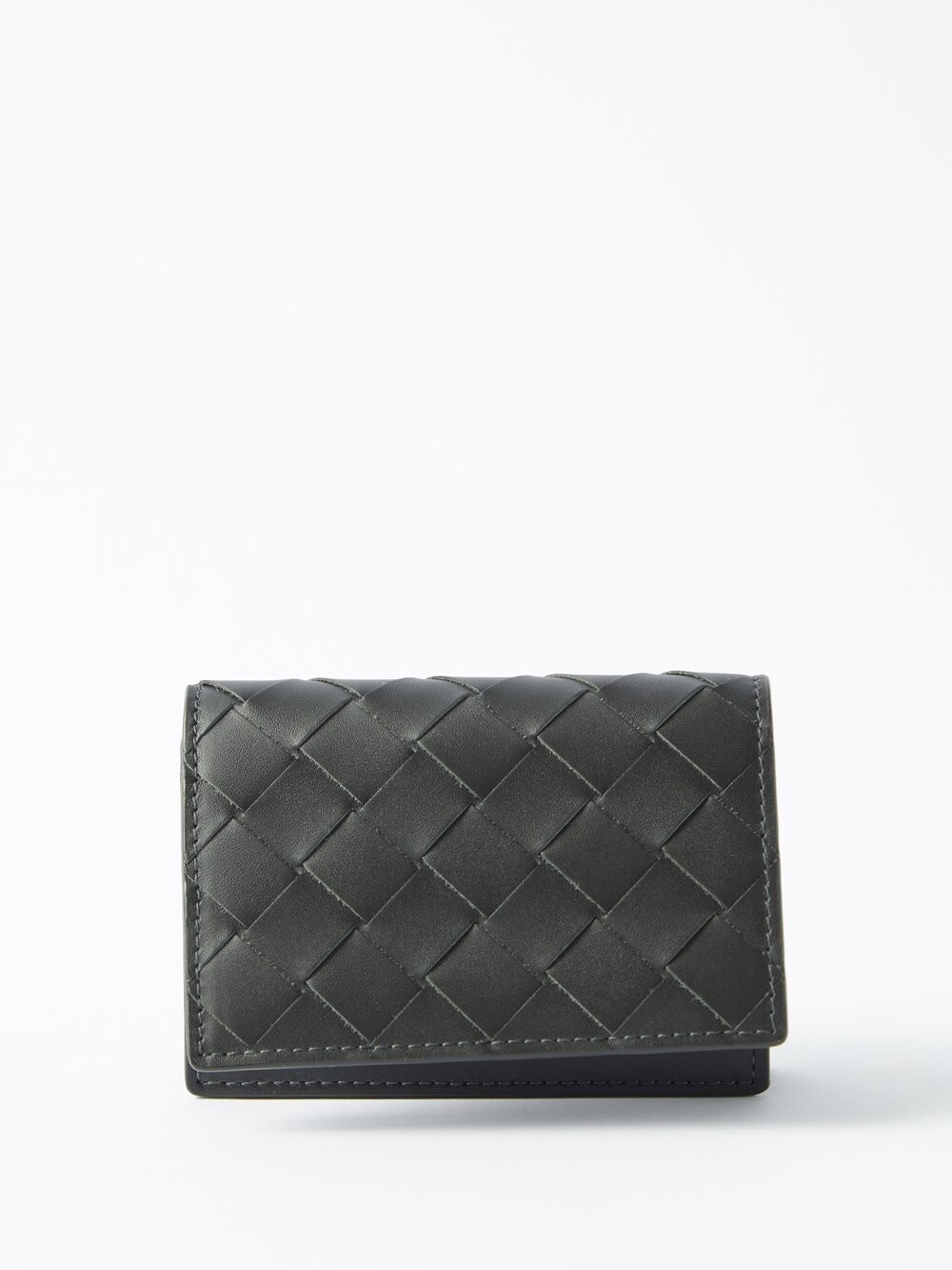 

Картхолдер из кожи intrecciato Bottega Veneta, зеленый