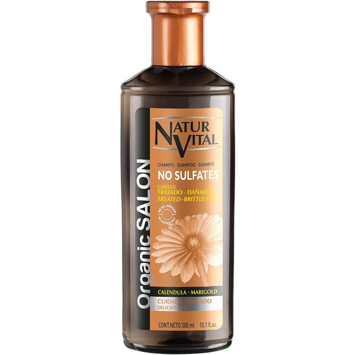 Шампунь Organic Salon Champú Sin Sulfatos Cuidado Delicado Naturaleza Y Vida, 300 ml indigo style шампунь витамин для волос салонный для частого применения 200 мл 4 шт