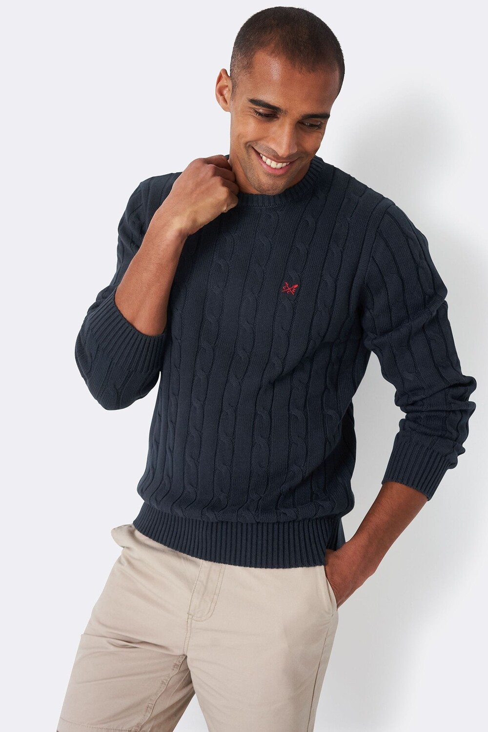 

Синий свитер вязки с круглым вырезом Regatta Crew Clothing Company, синий
