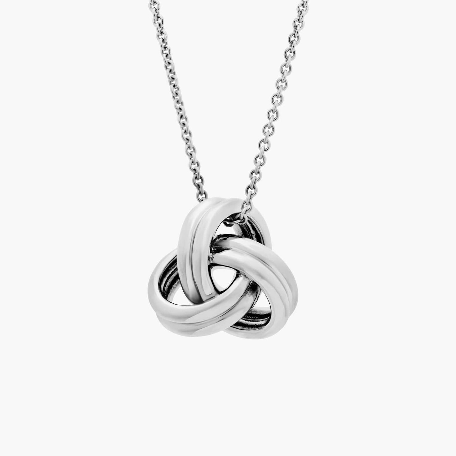 

18-дюймовая подвеска Grande Luxe Love Knot из стерлингового серебра (1 мм) Blue Nile