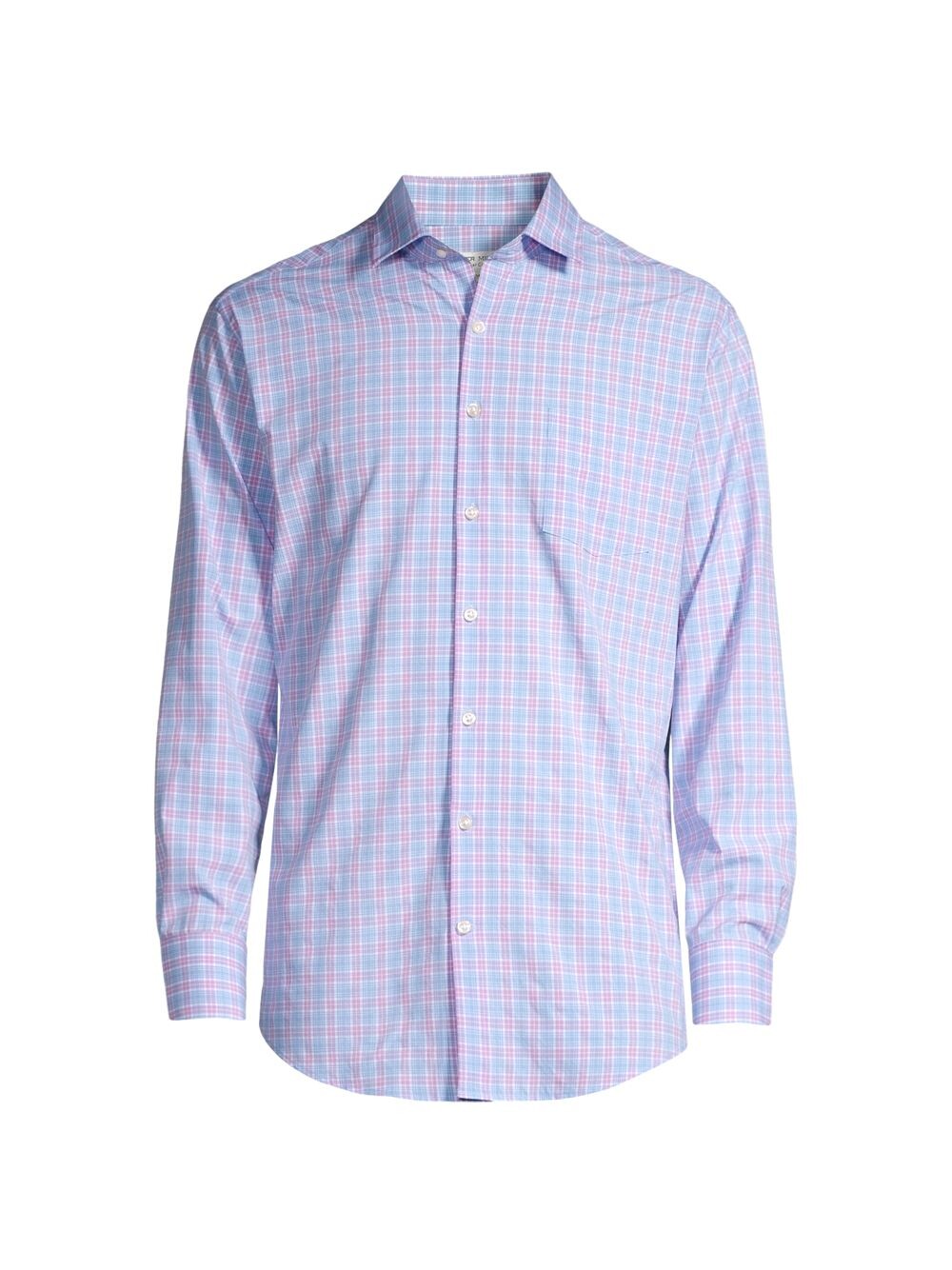 

Спортивная рубашка из поплина Crown Gene в клетку Peter Millar, синий