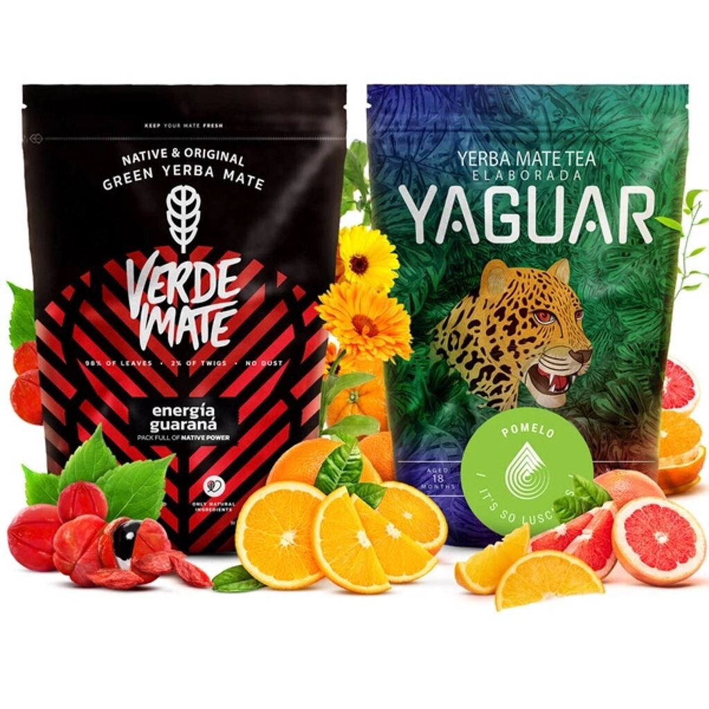 

Чайный набор Мате: Verde Mate + Yaguar 2х500г 1кг Venustis