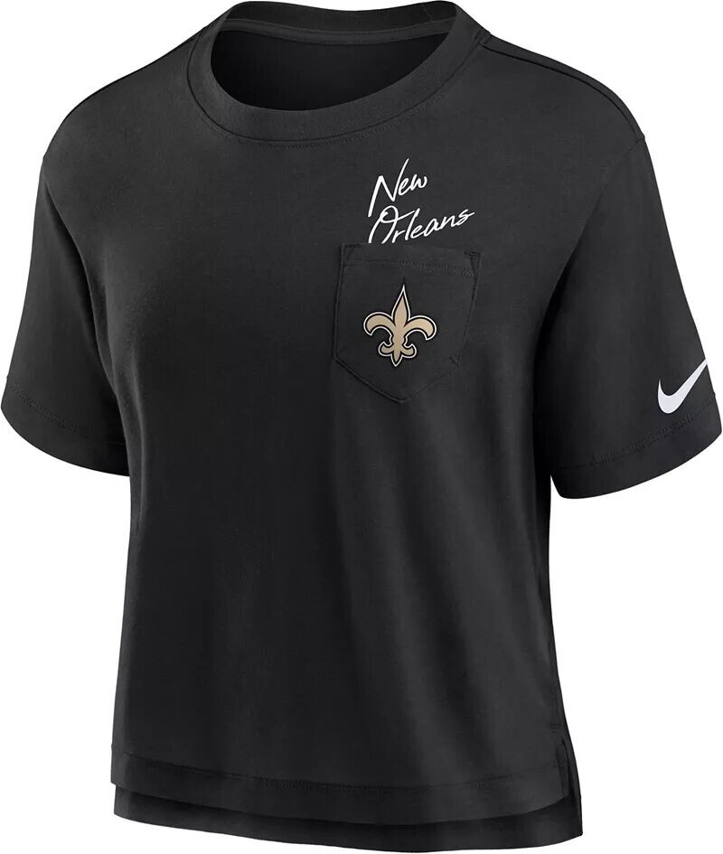 

Женская черная футболка с карманами Nike New Orleans Saints