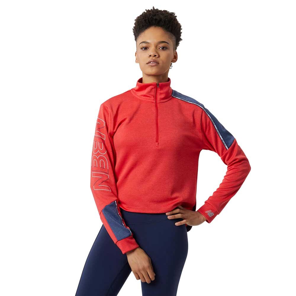

Толстовка New Balance Accelerate Pacer Full Zip, красный