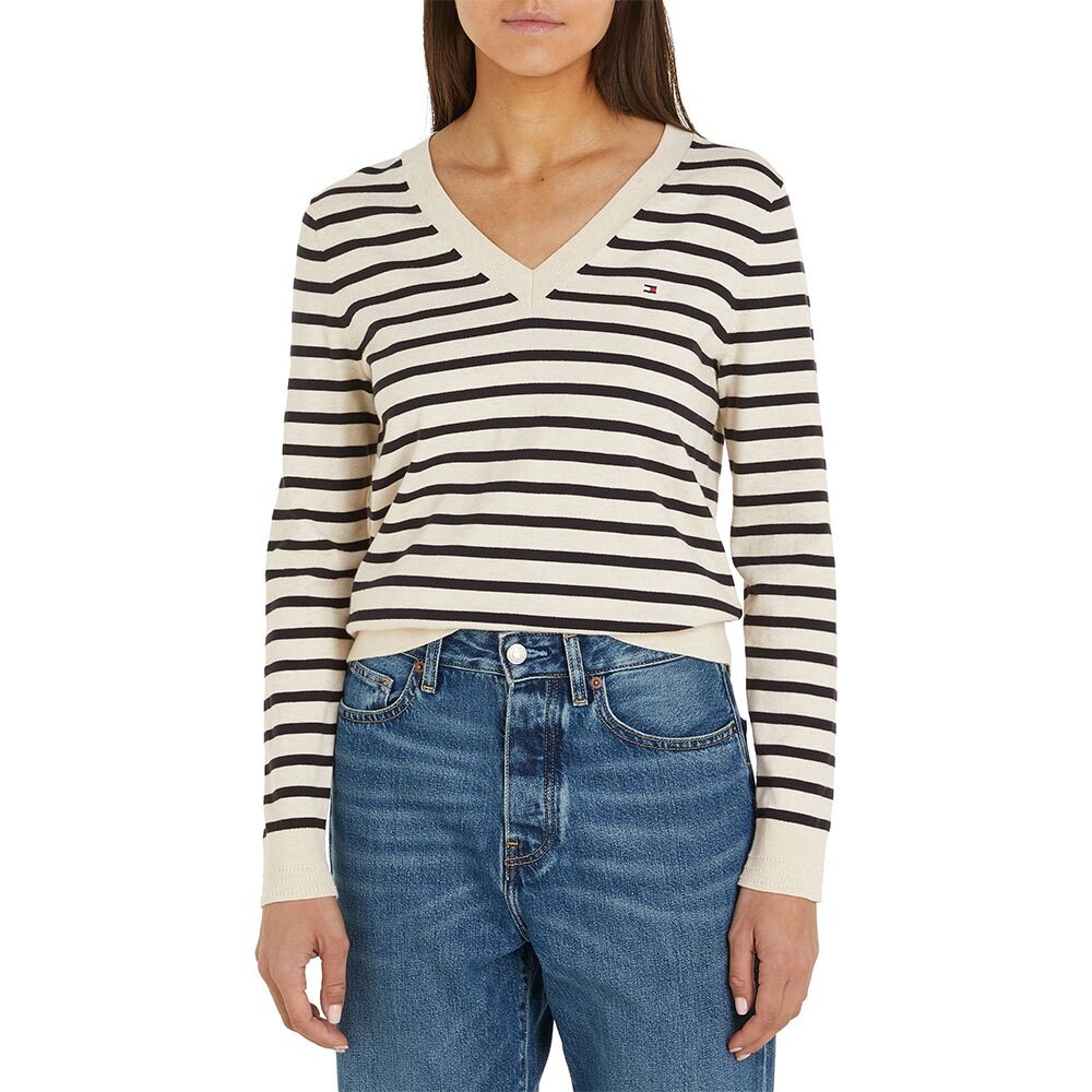 

Свитер Tommy Hilfiger Stitch V-Nk, бежевый