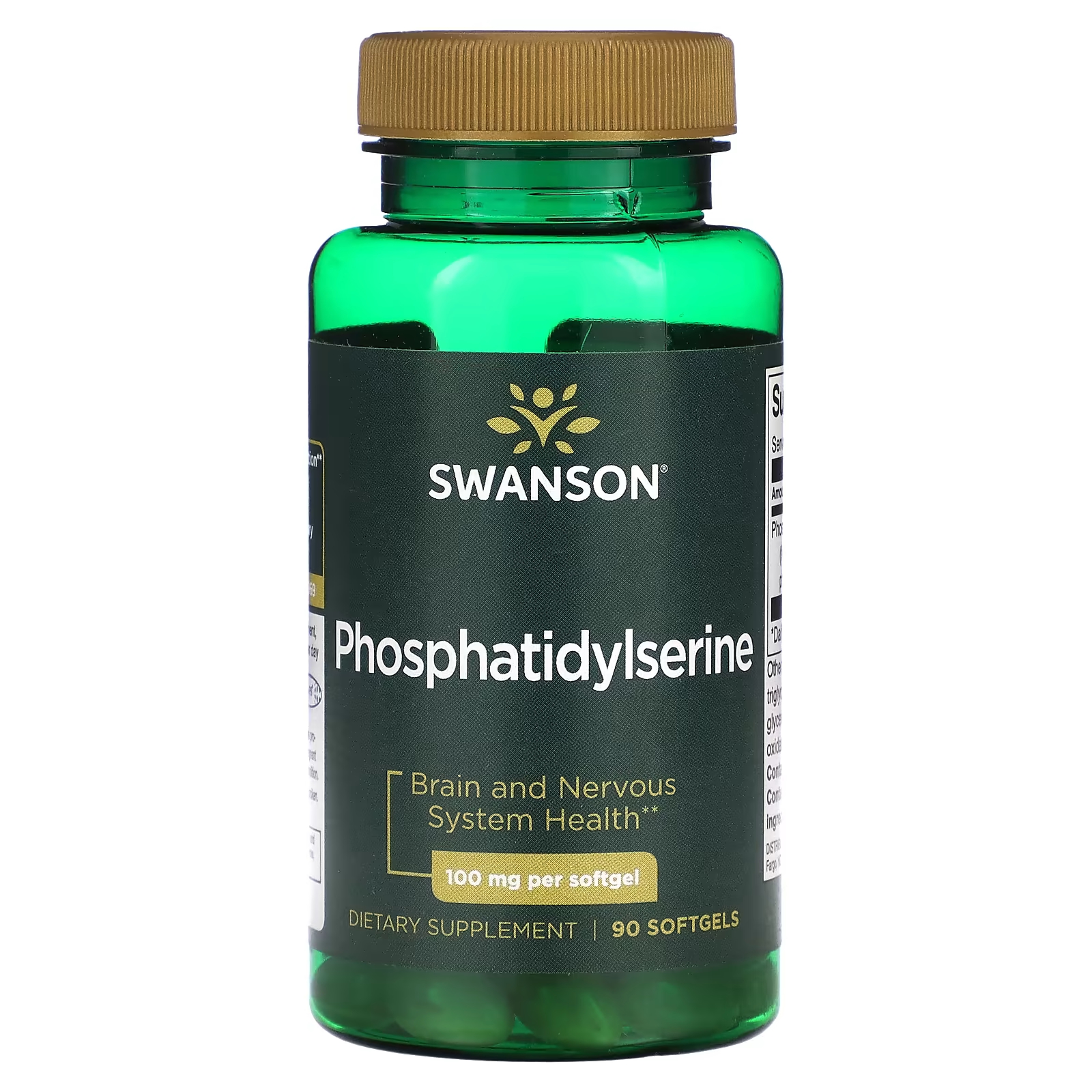 Фосфатидилсерин Swanson 100 мг, 90 мягких таблеток гиалуроновая кислота swanson injuv 70 мг 90 мягких таблеток