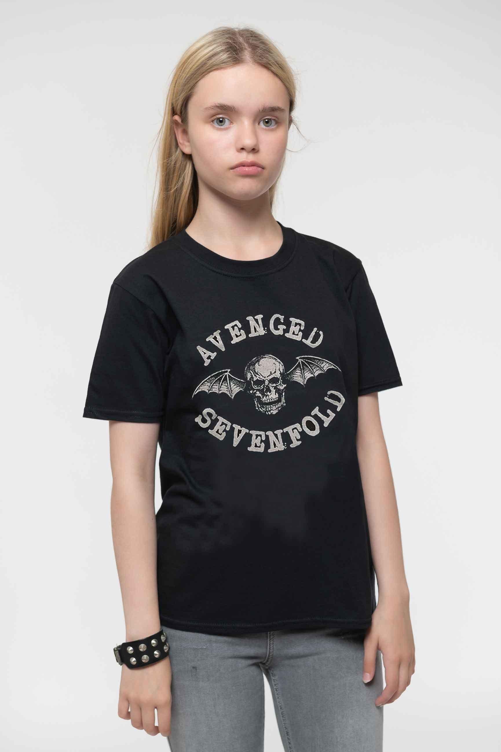Темно-серая футболка Deathbat Avenged Sevenfold, серый компакт диски warner bros records avenged sevenfold avenged sevenfold cd