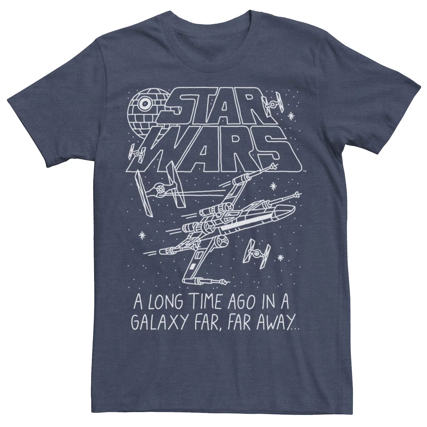 Мужская футболка с рисунком «Далеко-далеко» Star Wars