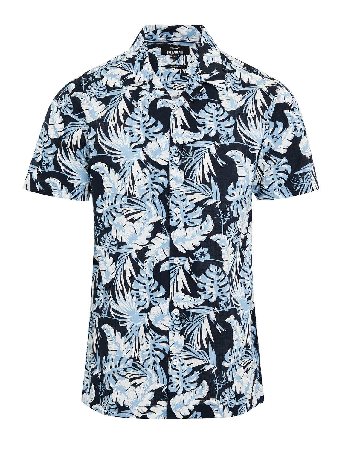 

Рубашка Threadbare Hawaii THB Shirt S/Slv Romeo, цвет Midnight Blue