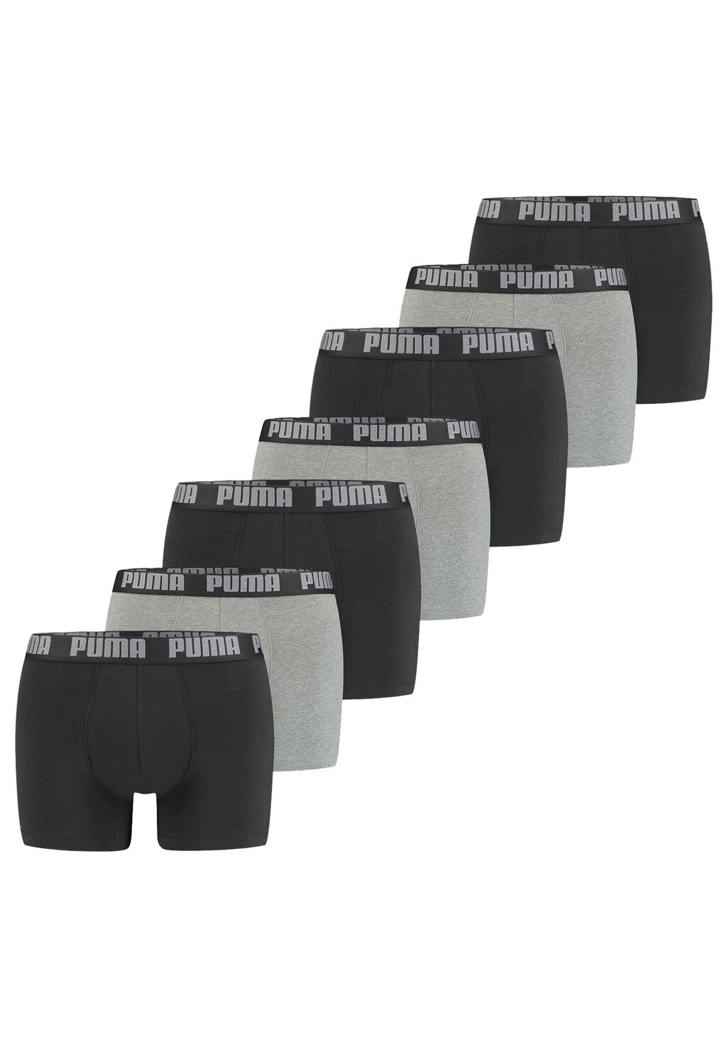 Трусики 7 PACK Puma, цвет dark grey melange black