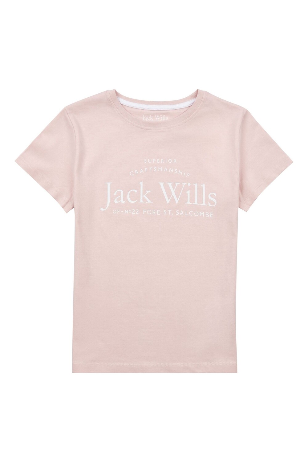 

Розовая футболка с надписью Jack Wills, розовый