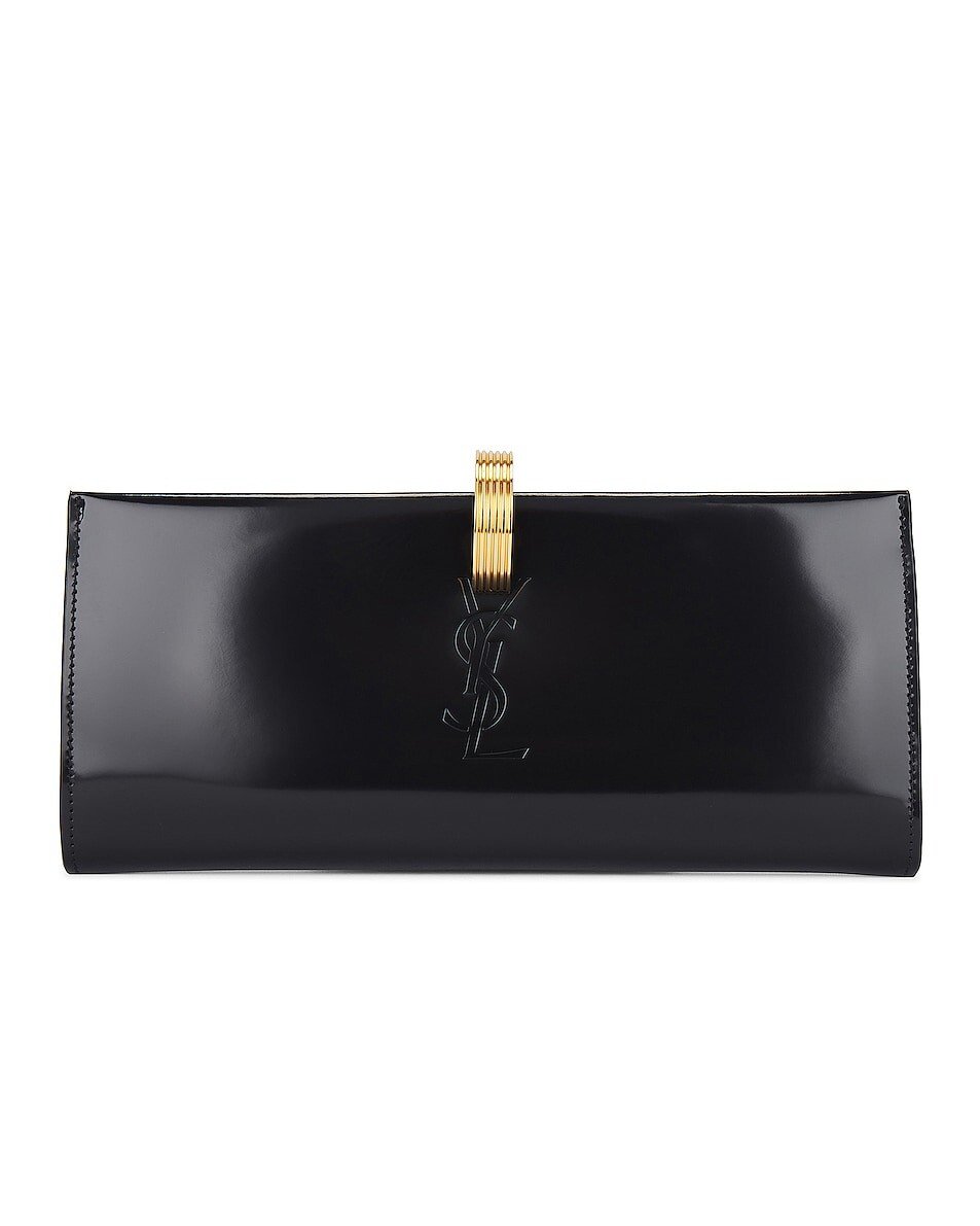 

Сумка Saint Laurent New Minaudiere Clutch, нуар