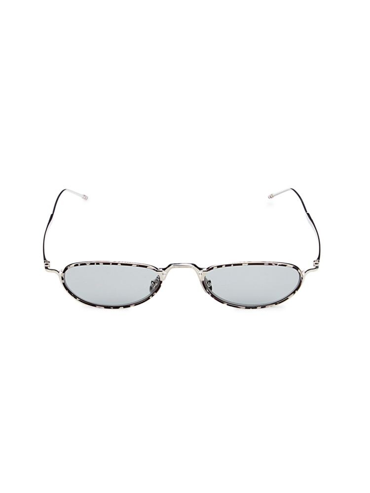 

Овальные солнцезащитные очки 50MM Thom Browne, серебро
